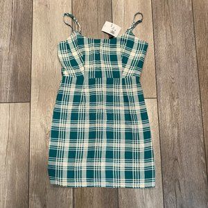 NWT Women's small Forever 21 teal/cream dress